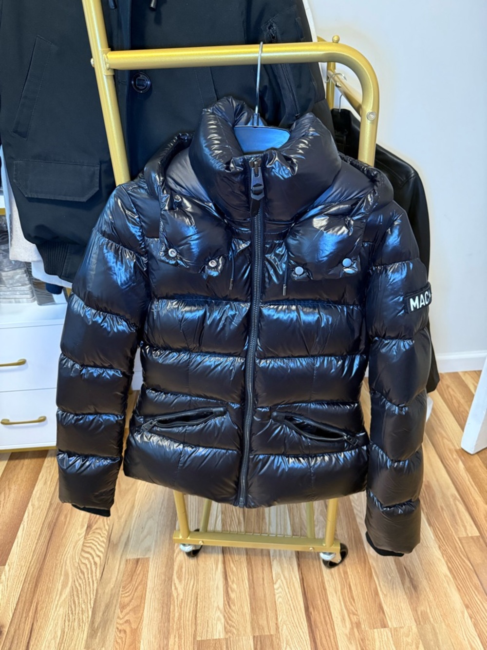 Mackage black short puffer down jacket sz XS - Picture 2 of 11